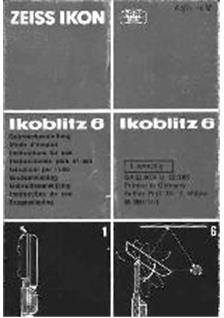 Zeiss Ikon Ikoblitz manual. Camera Instructions.